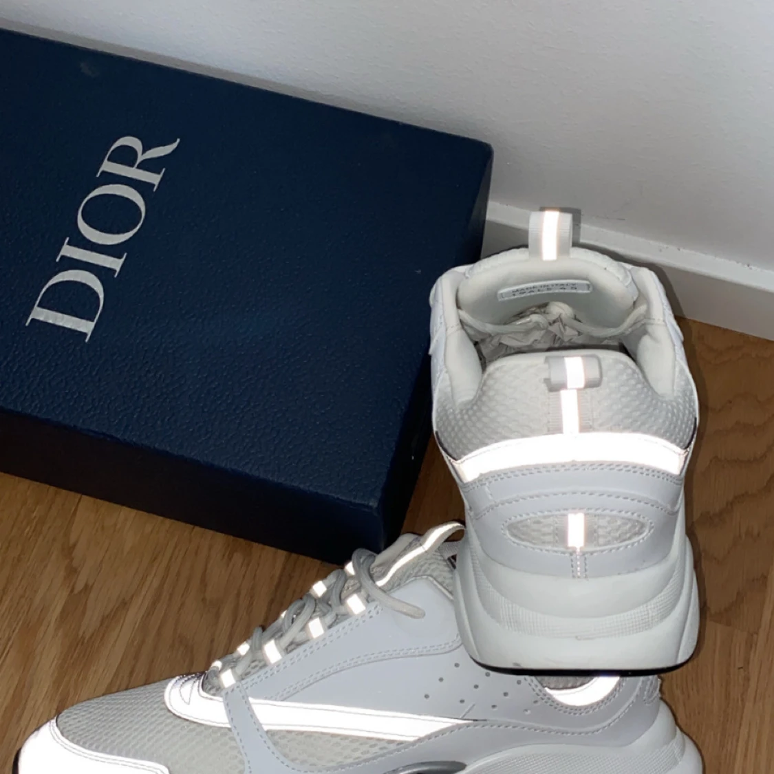 Dior B22 sneakers vit/silver strl 45 - 3