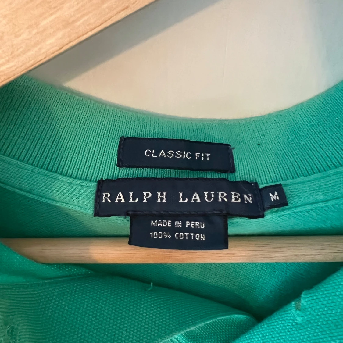 Grön pikétröja från Ralph Lauren M - 2