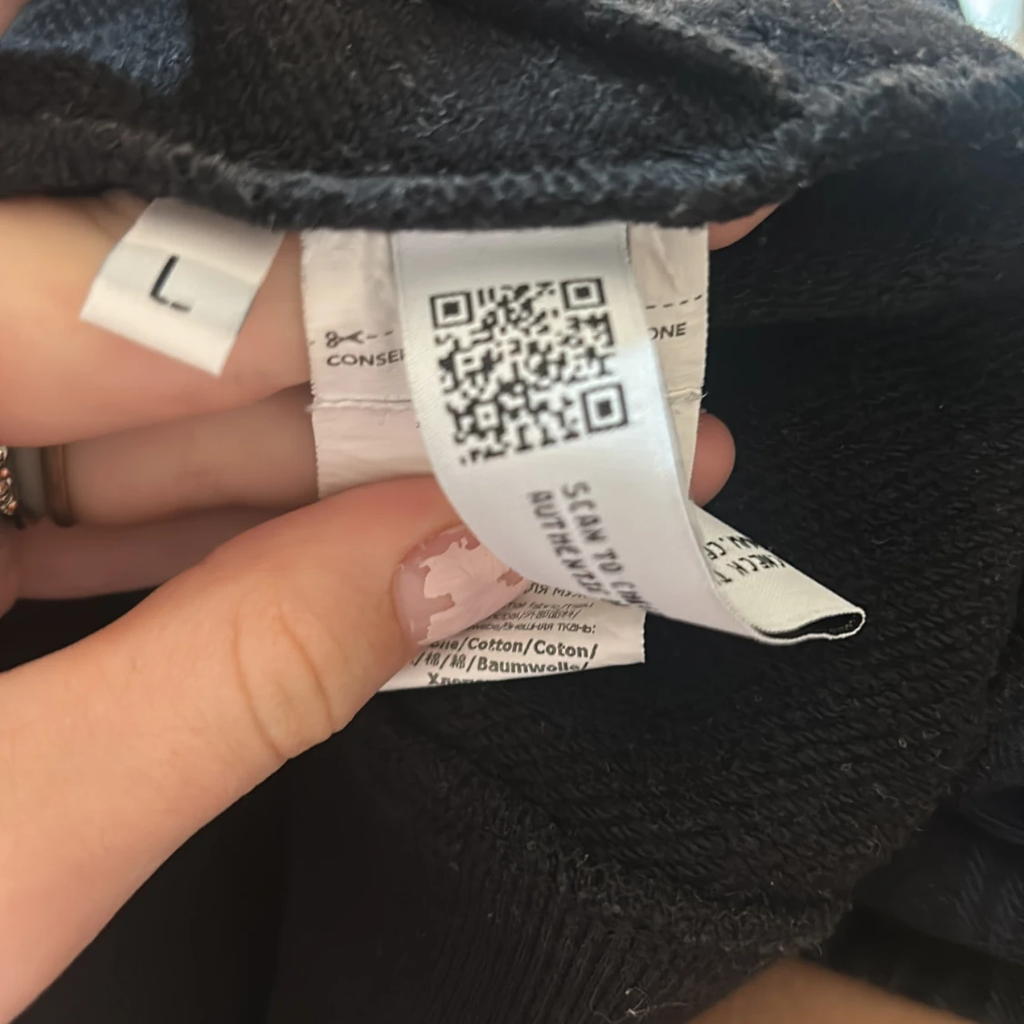 Svart hoodie med dragkedja, storlek L C.P company  - 1