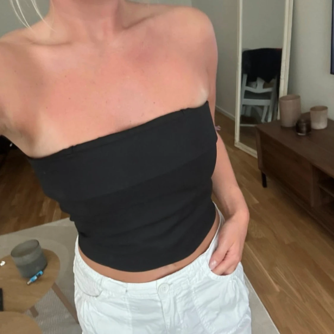 Svart bandeau tubtopp - 1