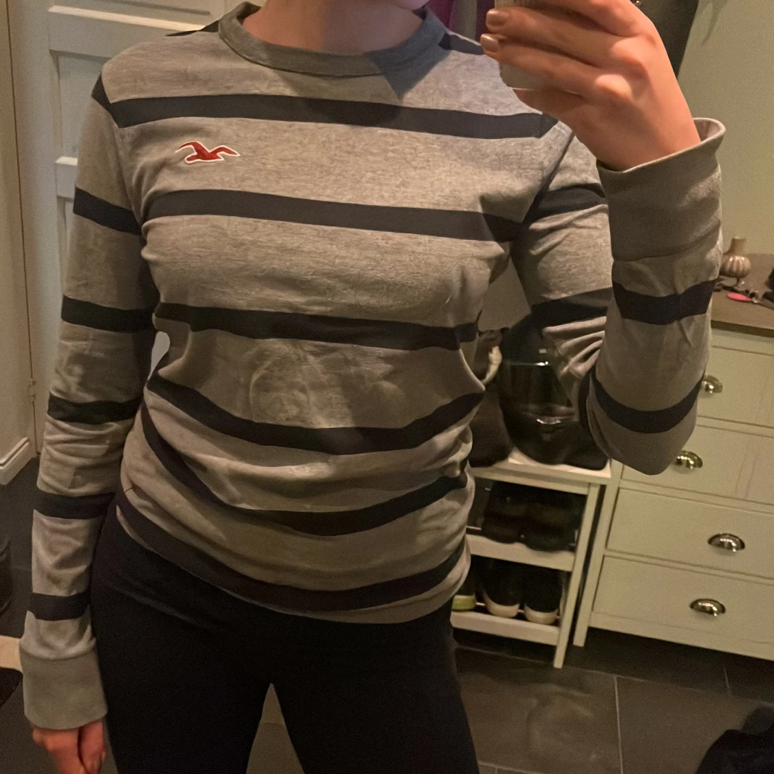 Randig långärmad tröja Hollister S