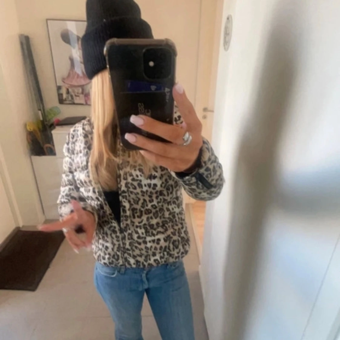 Leopardmönstrad pufferjacka - 3