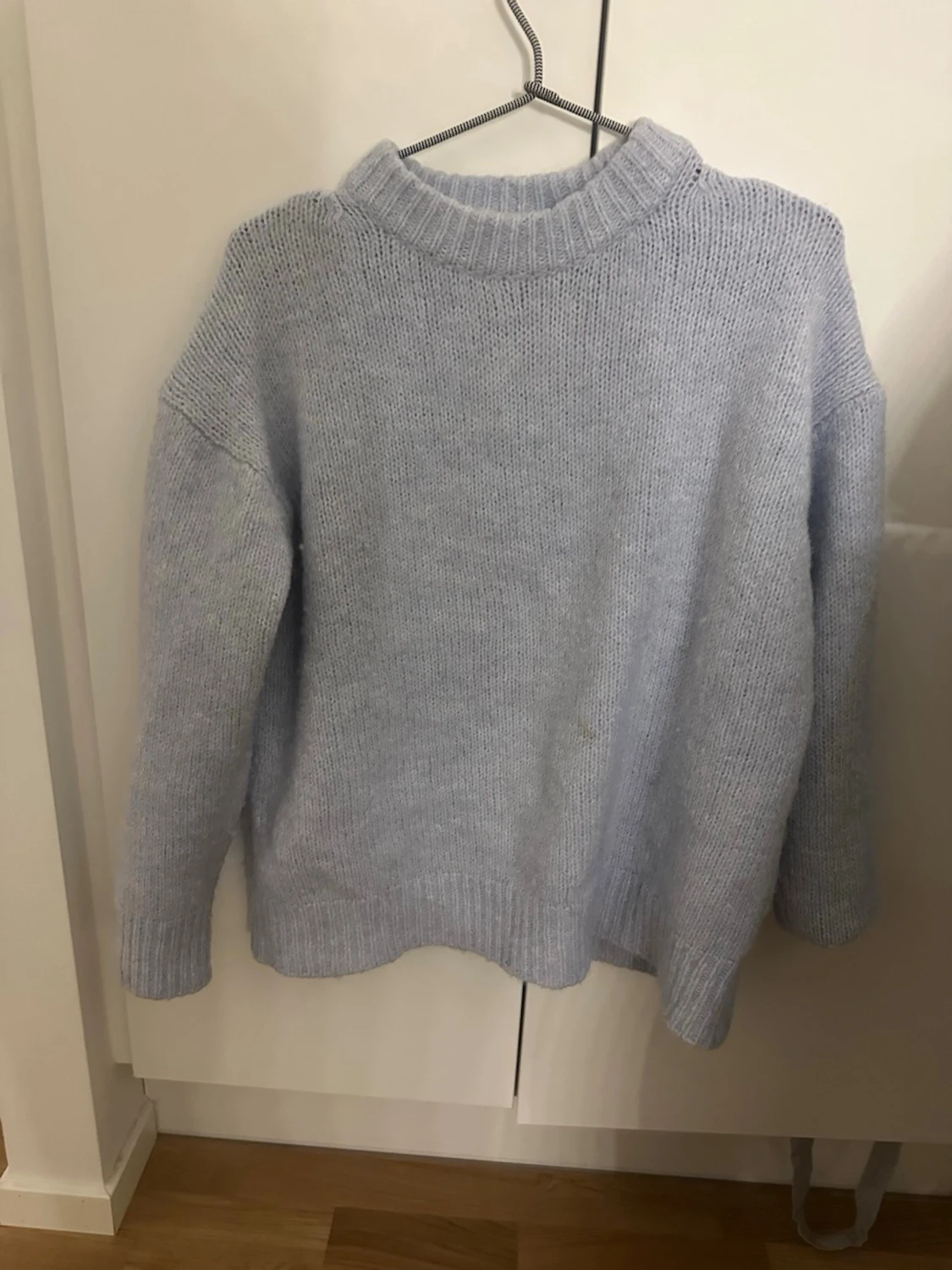 Ljusblå stickad tröja från zara