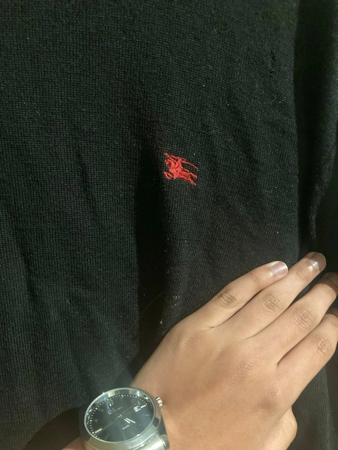 Svart stickad tröja från Burberry - 1