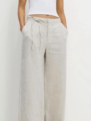 Beige linnebyxor från Pull&Bear - Snygga beige linnebyxor från Pull&Bear