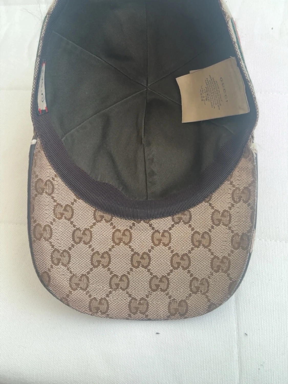 Gucci beige keps med GG-mönster - 1