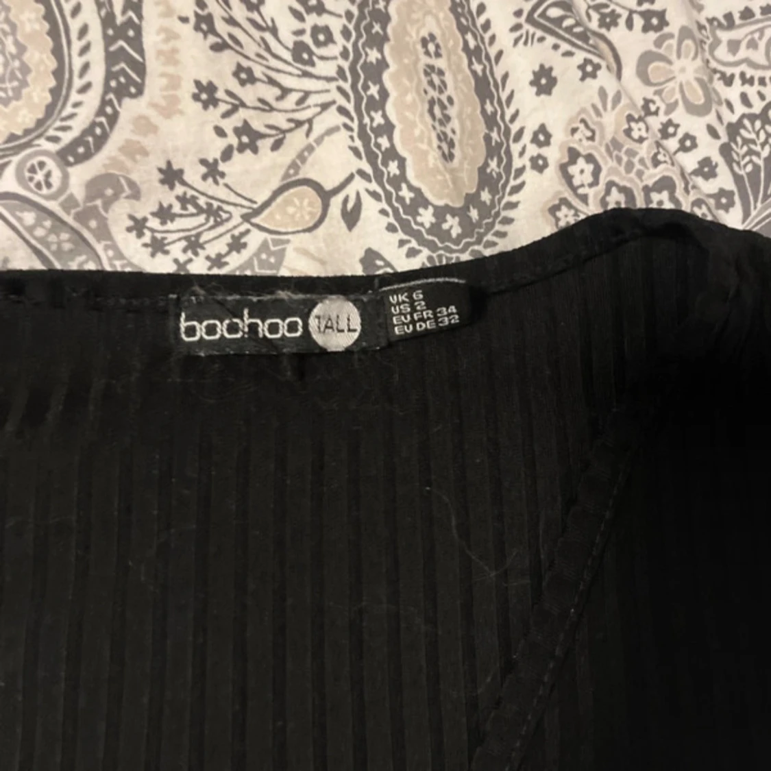 Svart ribbad långärmad topp Boohoo - 2