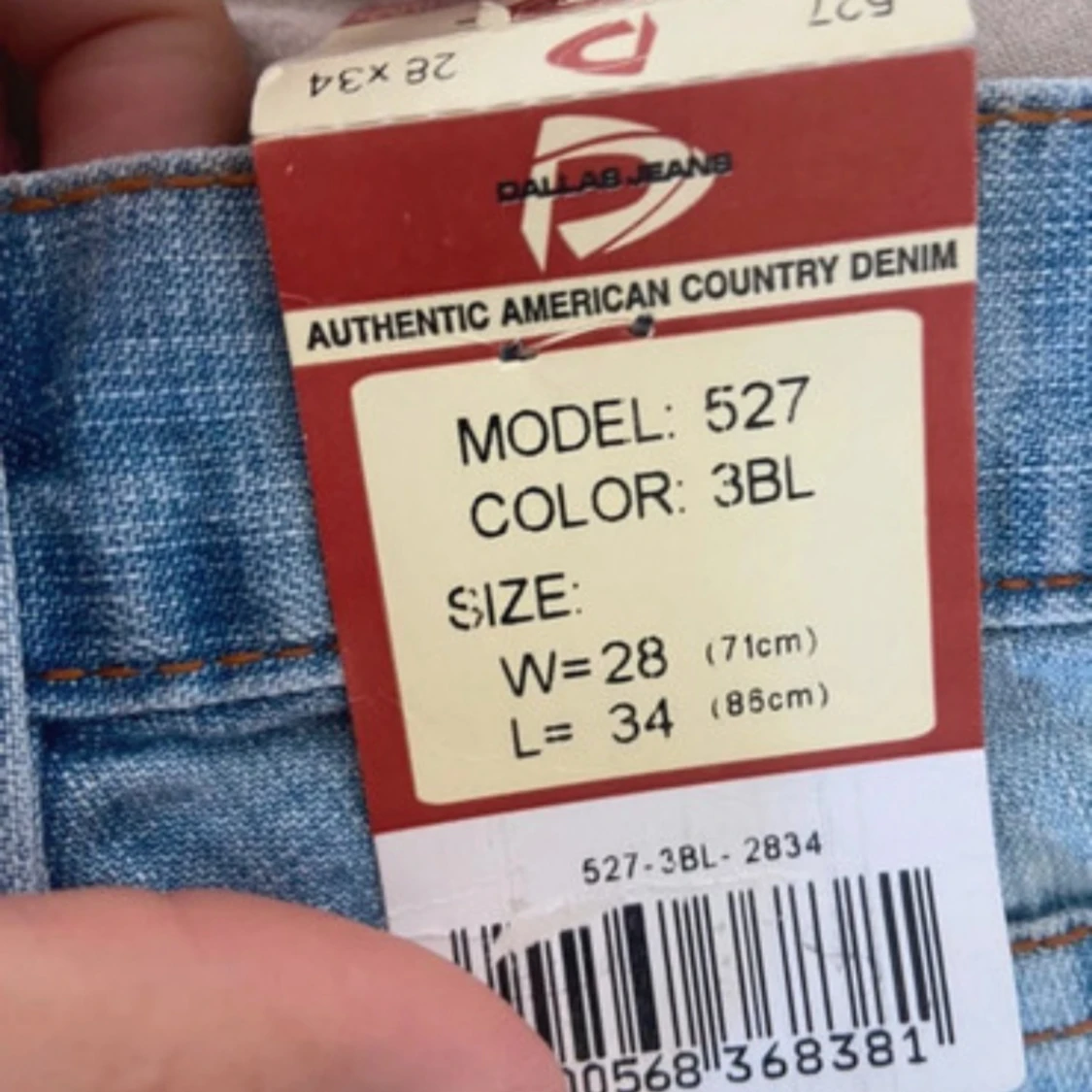 low waist ljusblåa jeans  - 2