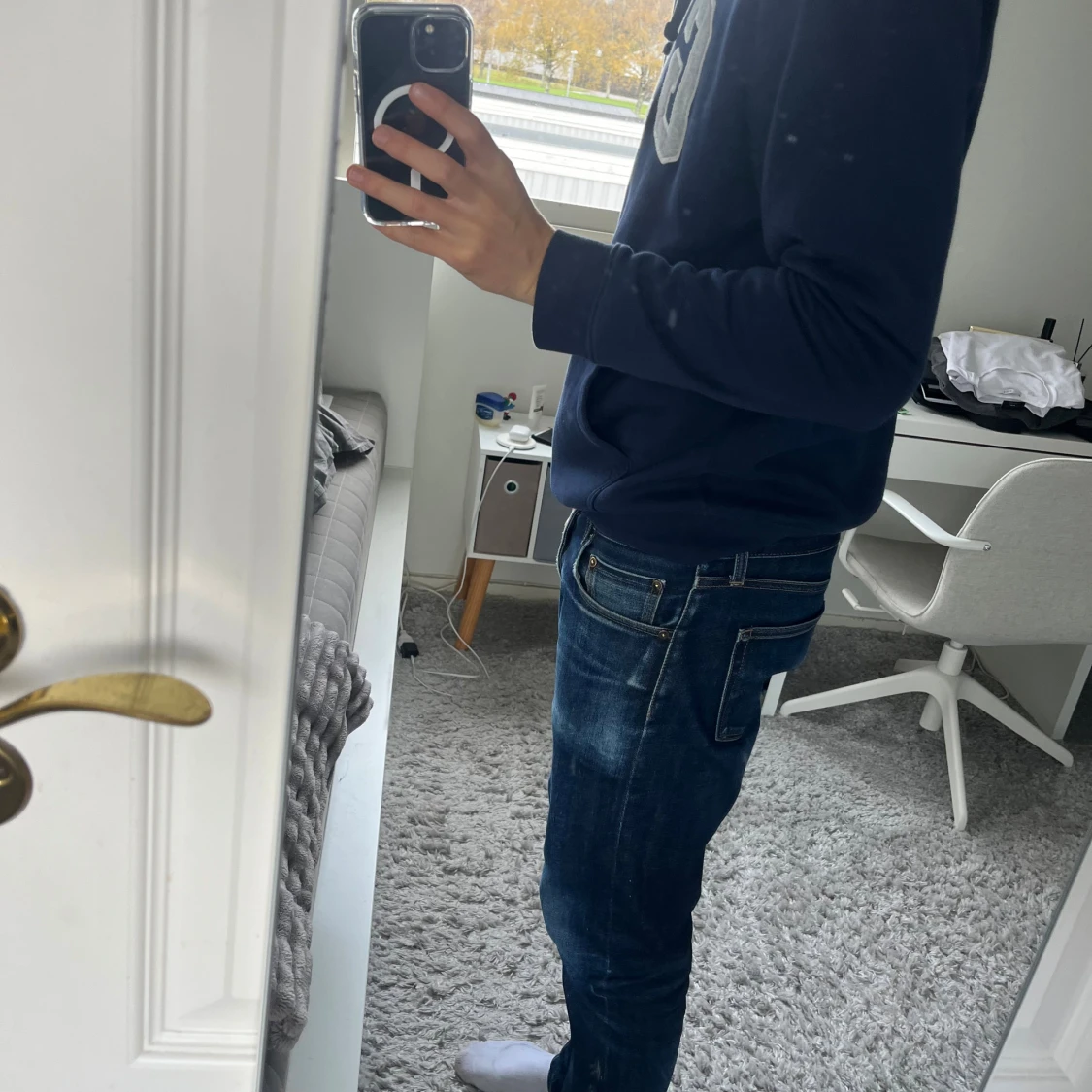 Mörkblå GAP hoodie  - 2