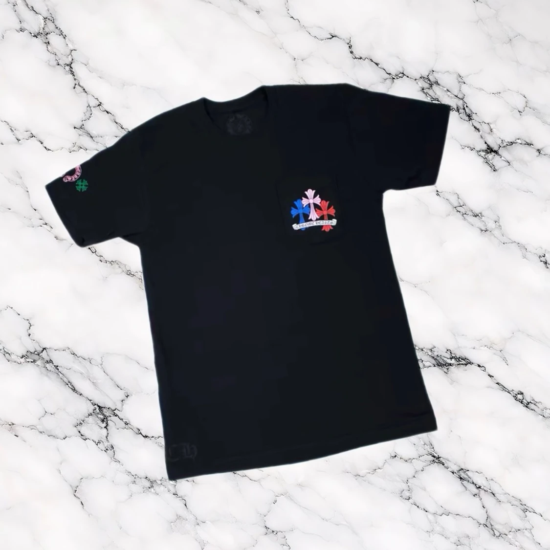 Svart är Chrome Hearts T-Shirt - 1