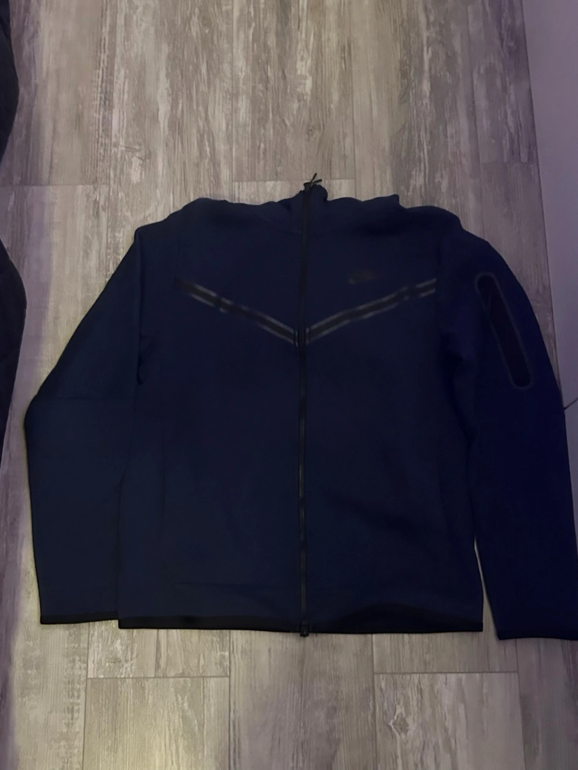 Mörkblå Nike tech med dragkedja