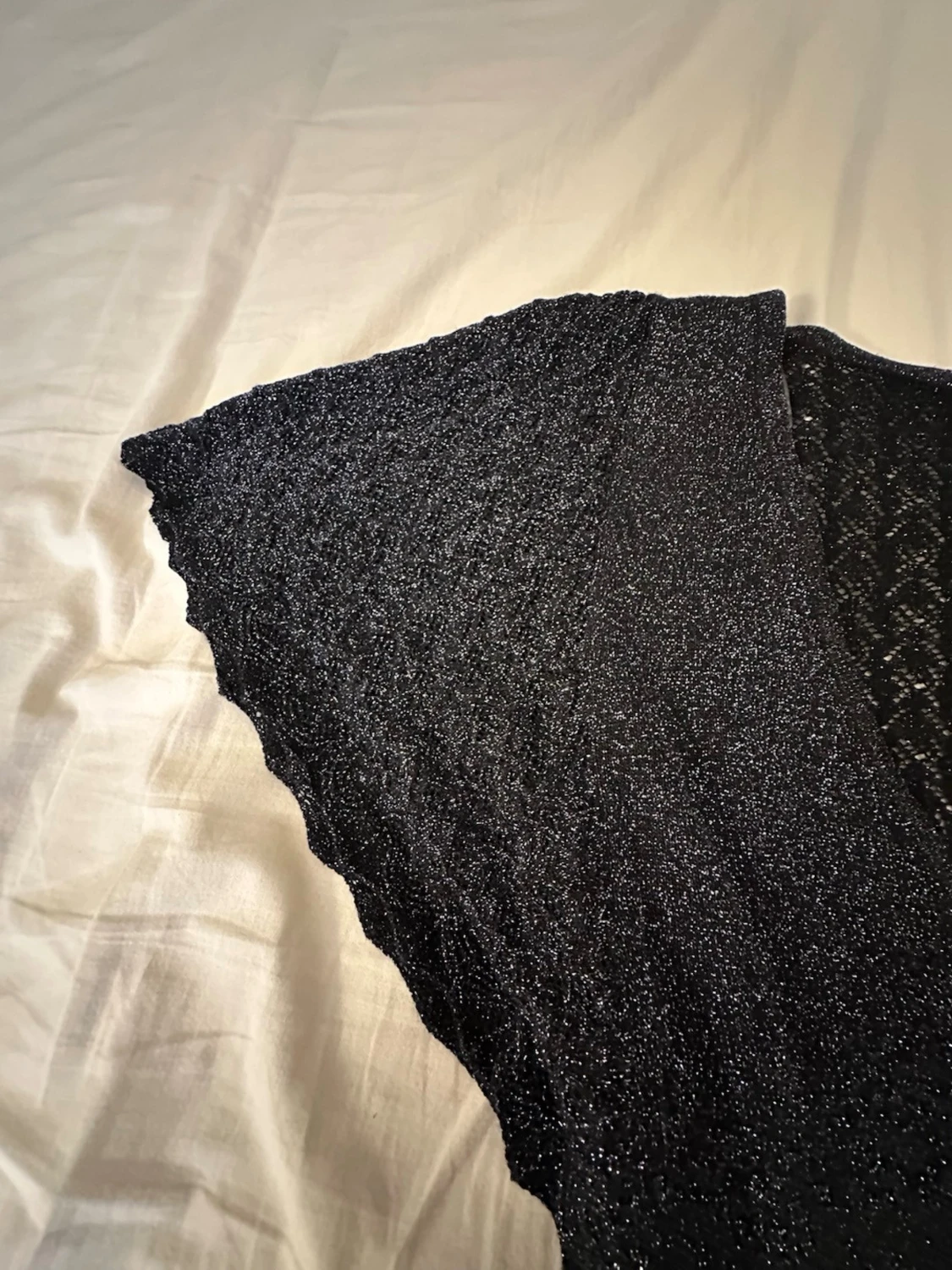 glittery cropped knitted cardigan - 2