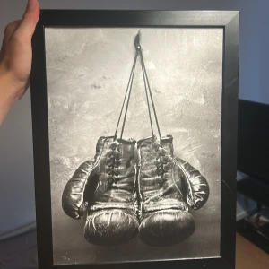 Tavla boxningshandskar  - Fin boxningshandskar tavla med stil från 50 talet 