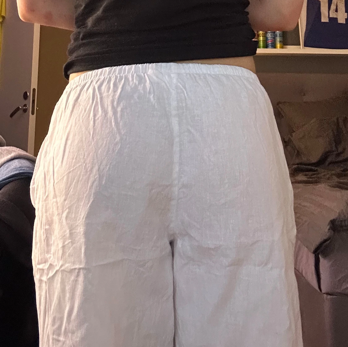 Vita linnebyxor från Gina tricot - 2