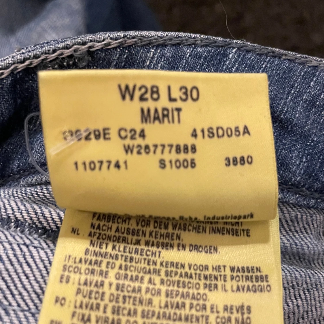 Lågmidjade blå bootcut jeans  - 3