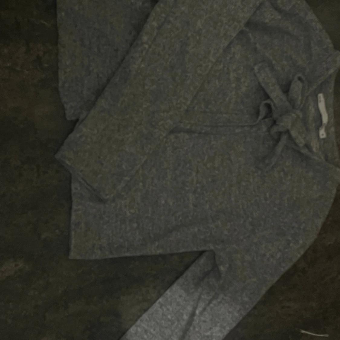 Grå omlottkofta med knyt från H&M - 2