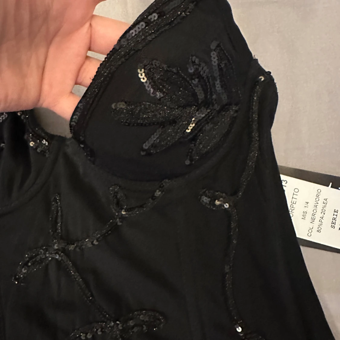 Mesh sequins embroidered corset top  - 2