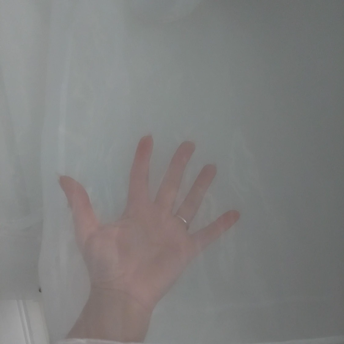 Vit transparent blus med rosett - 4