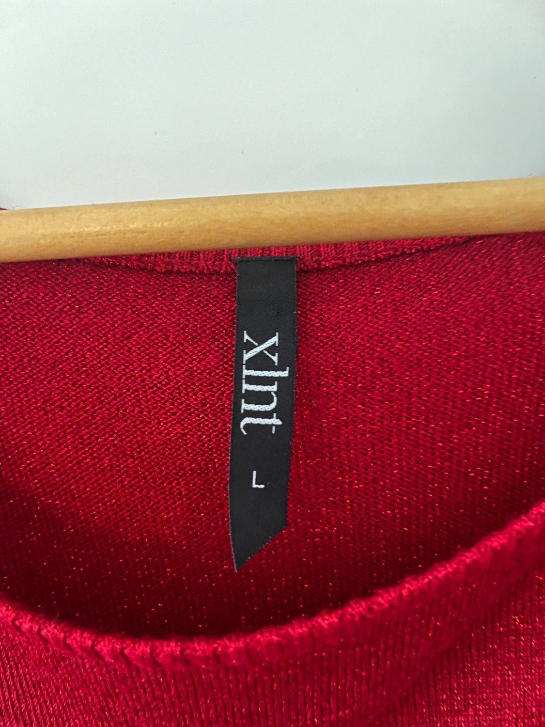 Röd loose stickad tröja från Xint - 2