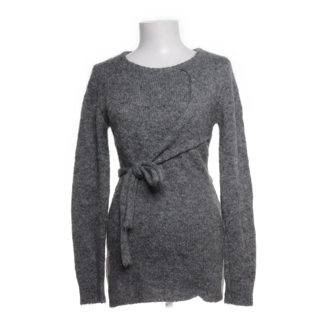 Grå omlottstickad tröja Dazy M