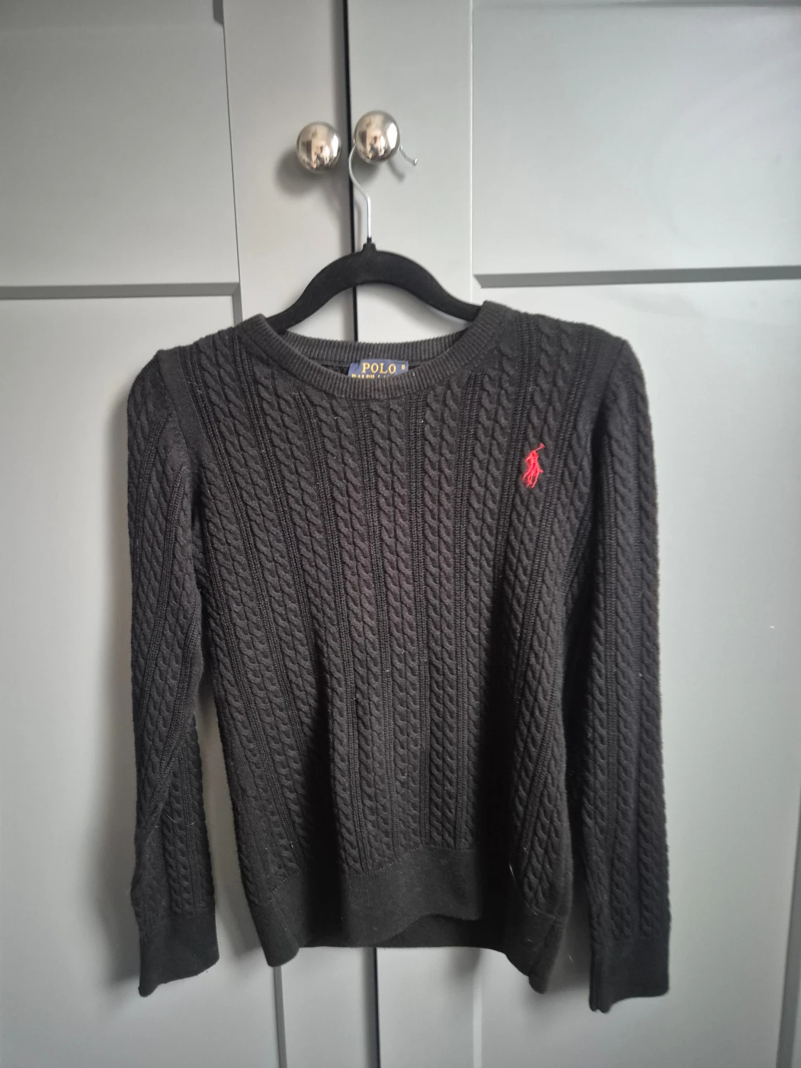 Svart kabelstickad tröja Polo Ralph Lauren