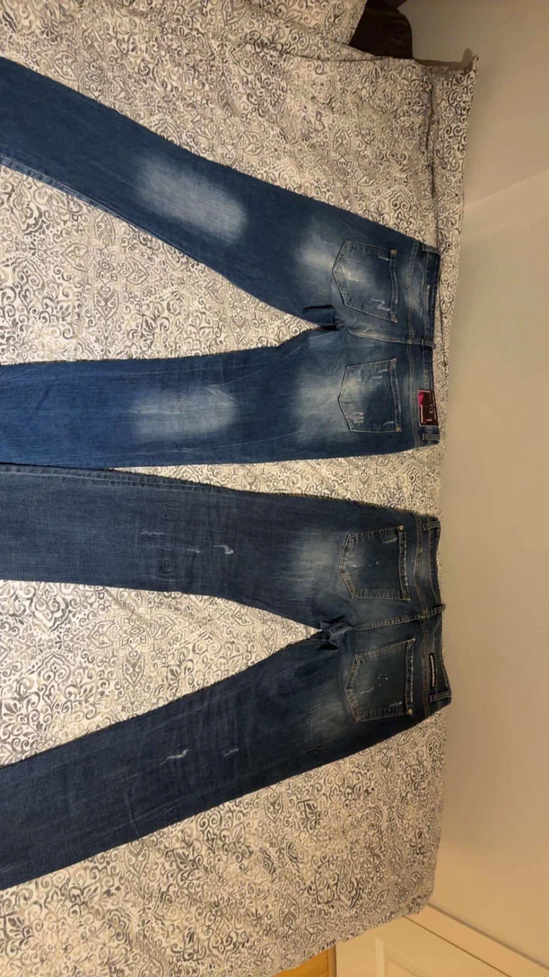 Replay jeans i blått med slitningar - 1