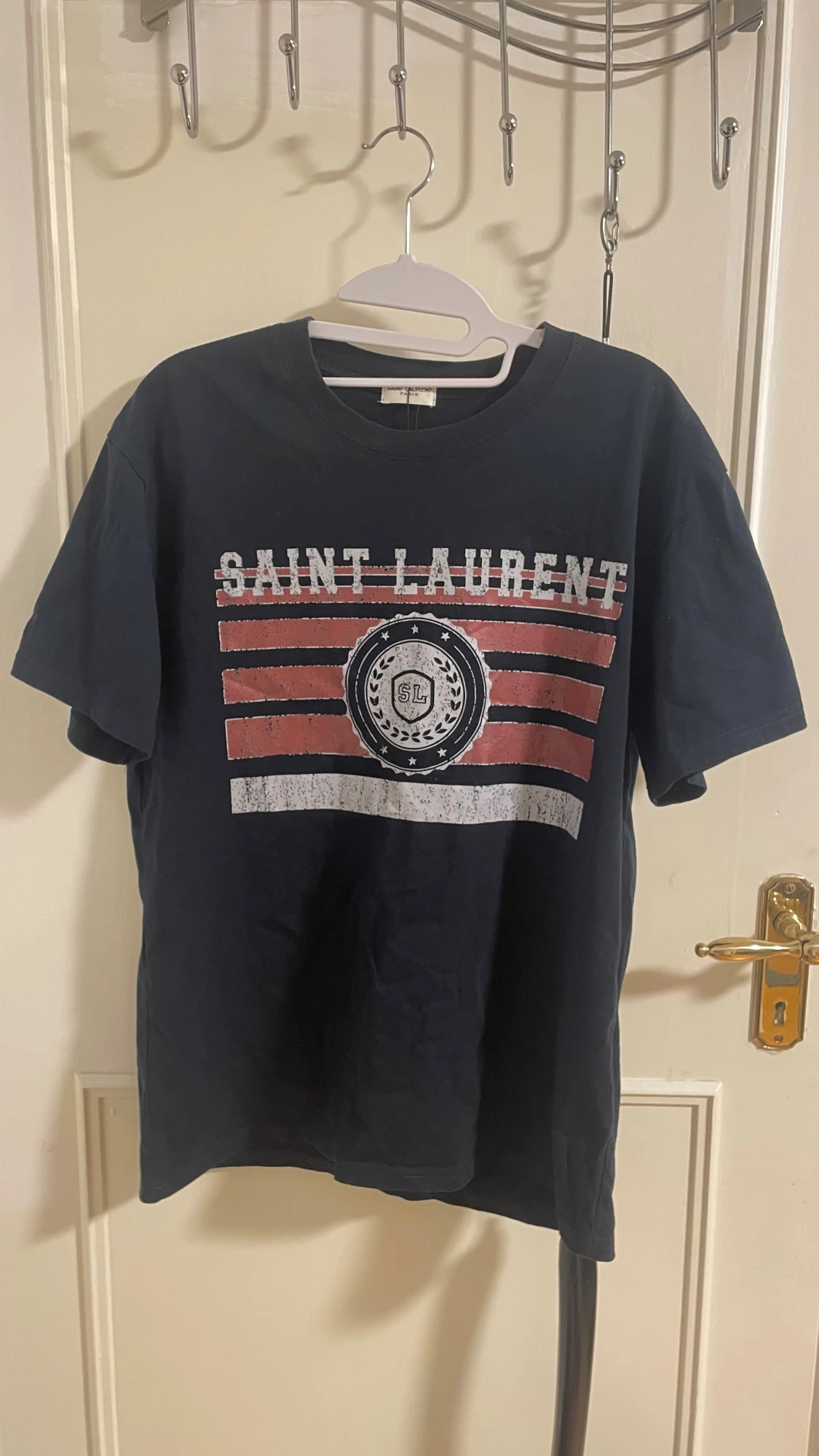 Svart Saint Laurent t-shirt med tryck