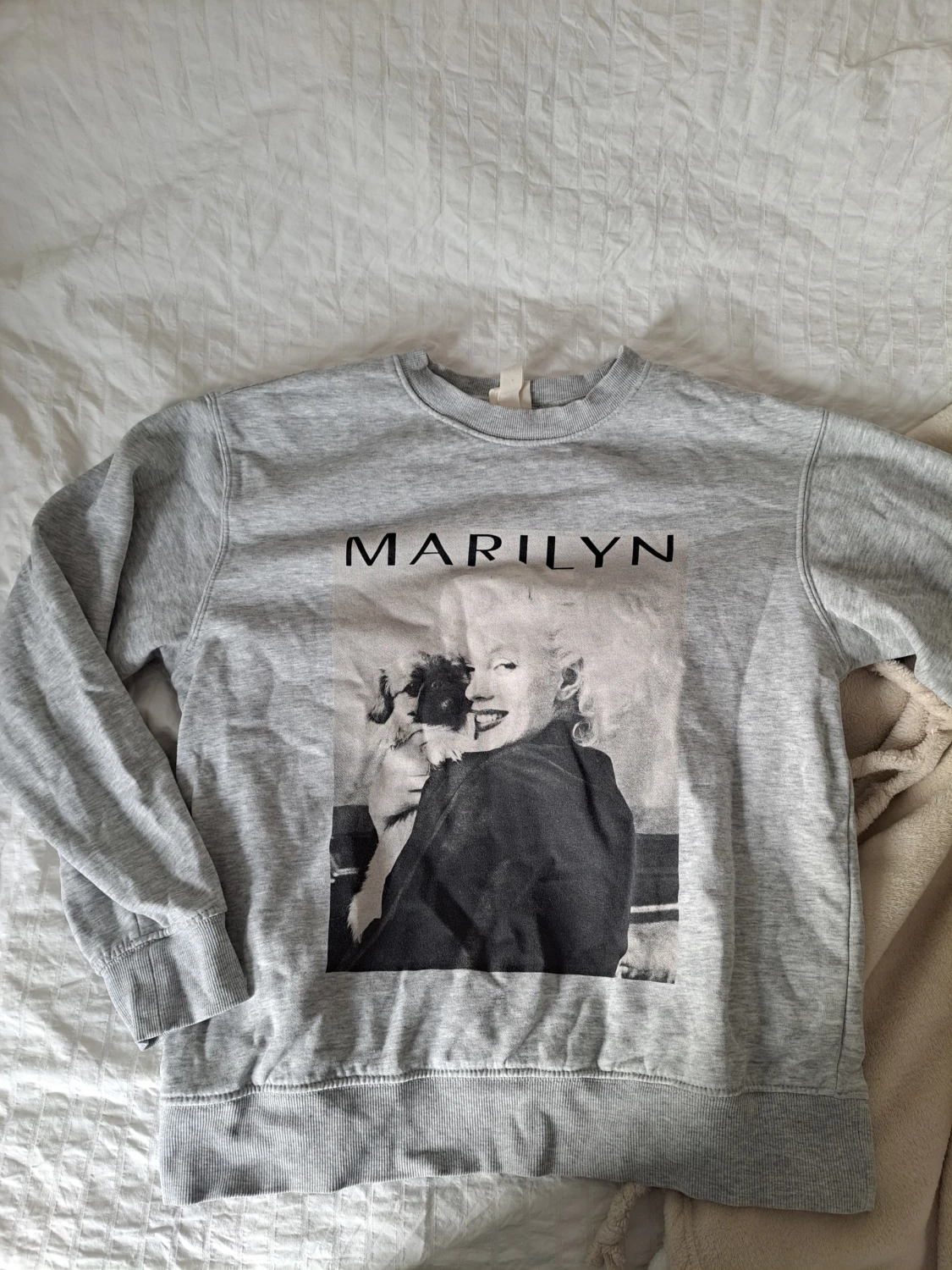 Grå Marilyn Monroe sweatshirt