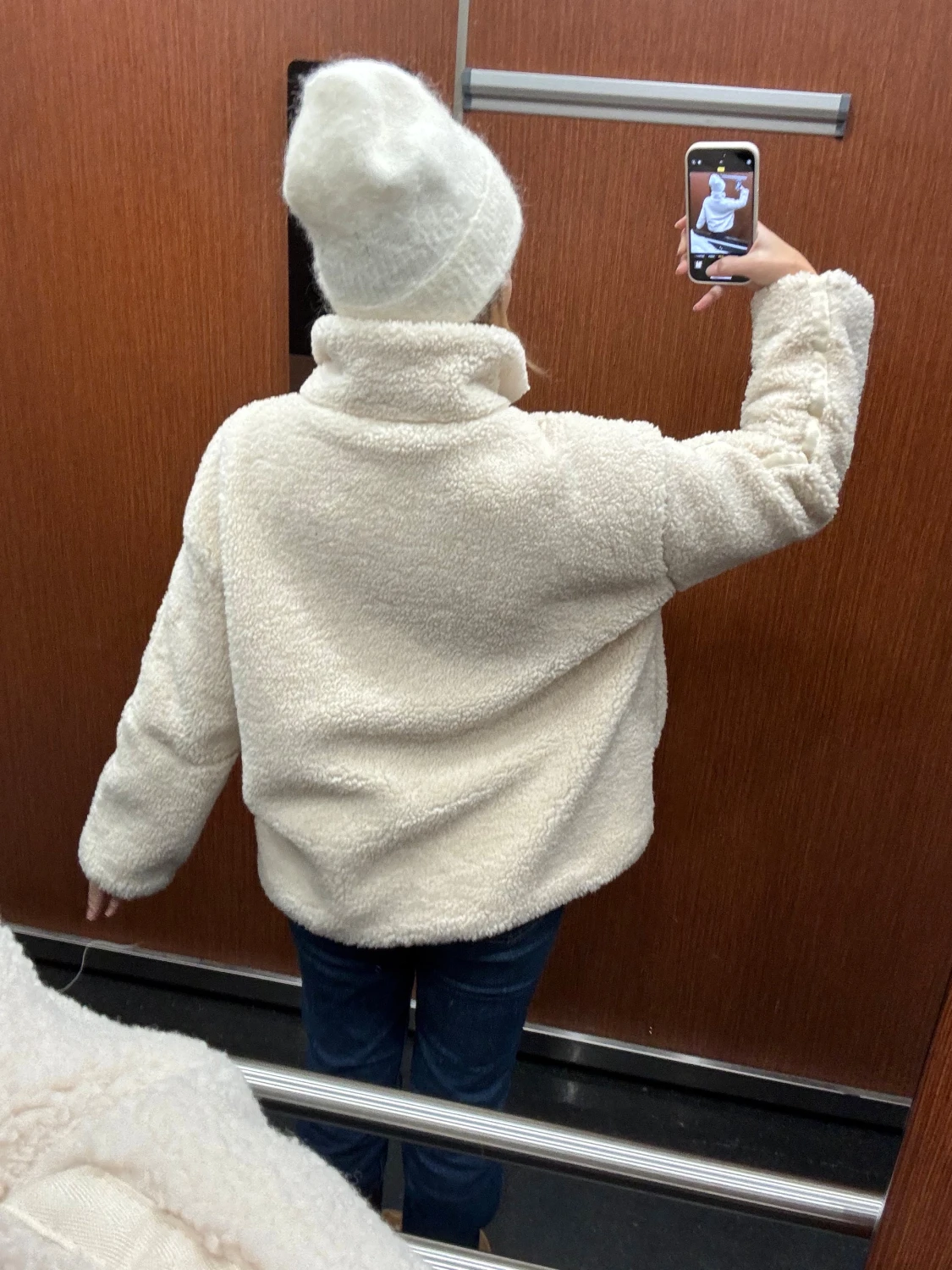 Beige teddyjacka  - 1