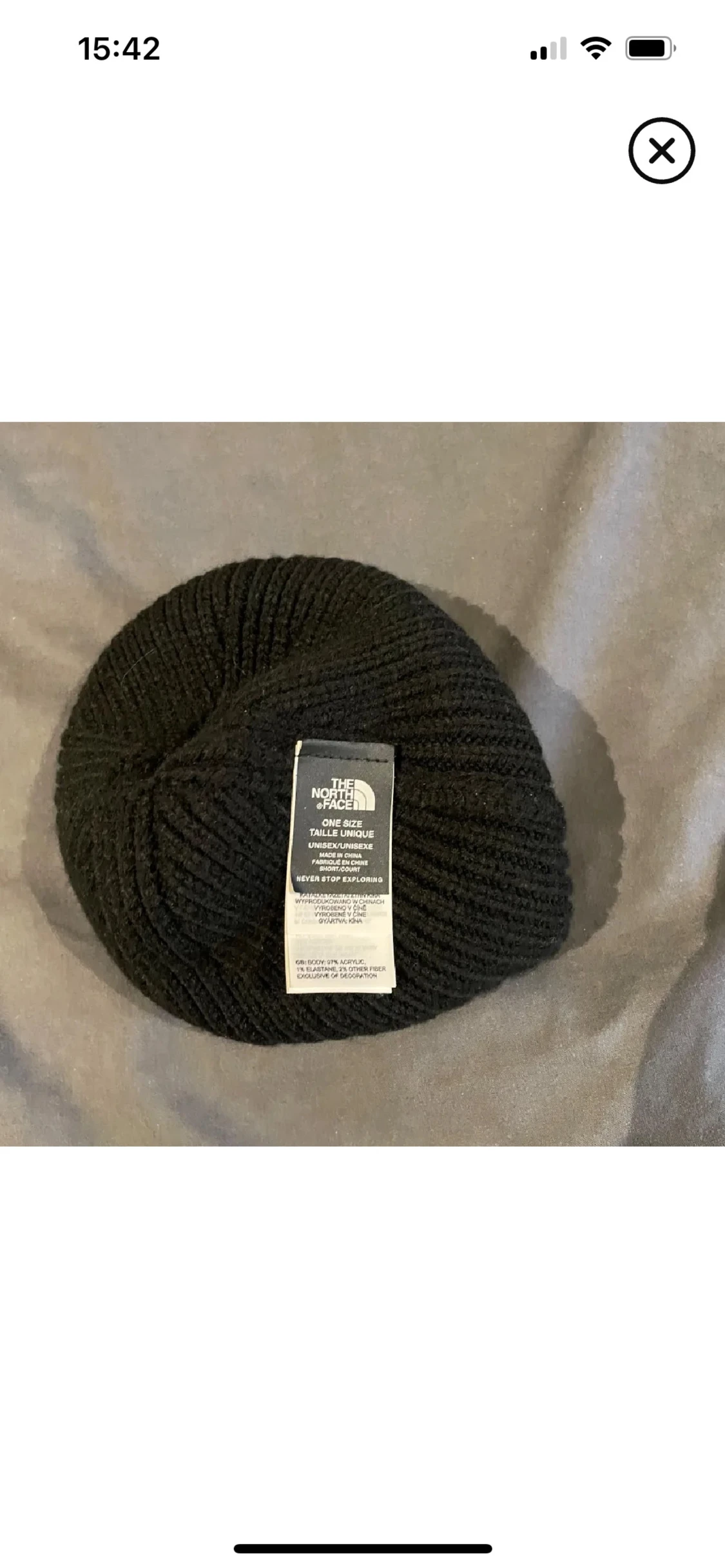 Svart ribbad mössa från The North Face - 1