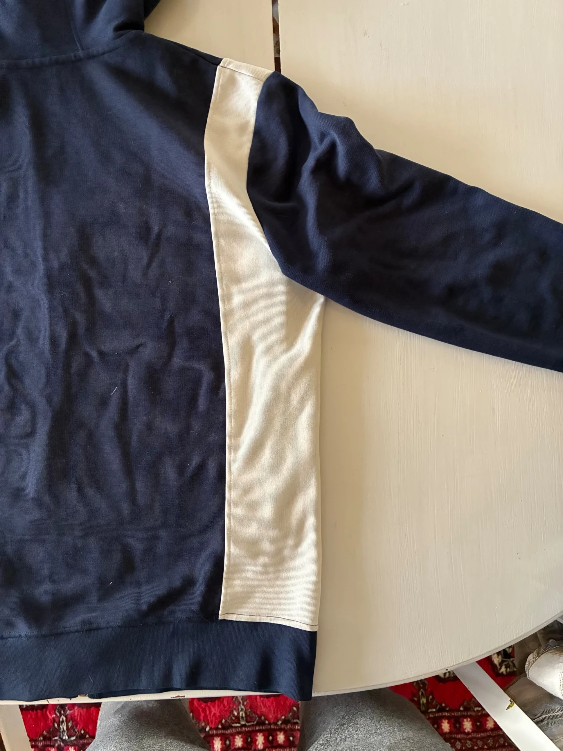 Blå och vit hoodie Roland Garros L - 6