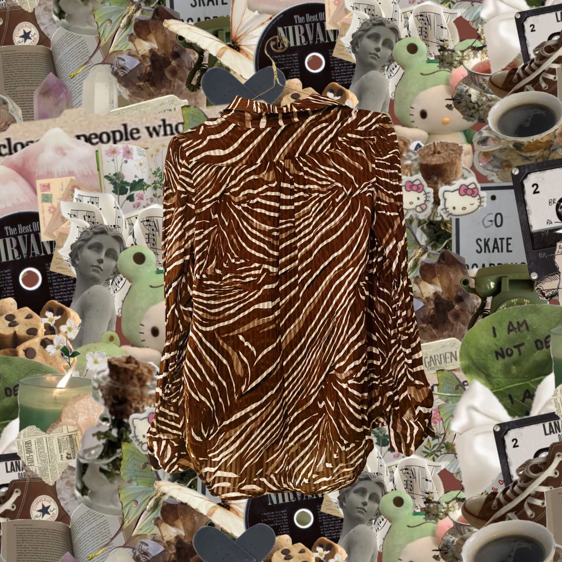 Zebra print blus  - 1