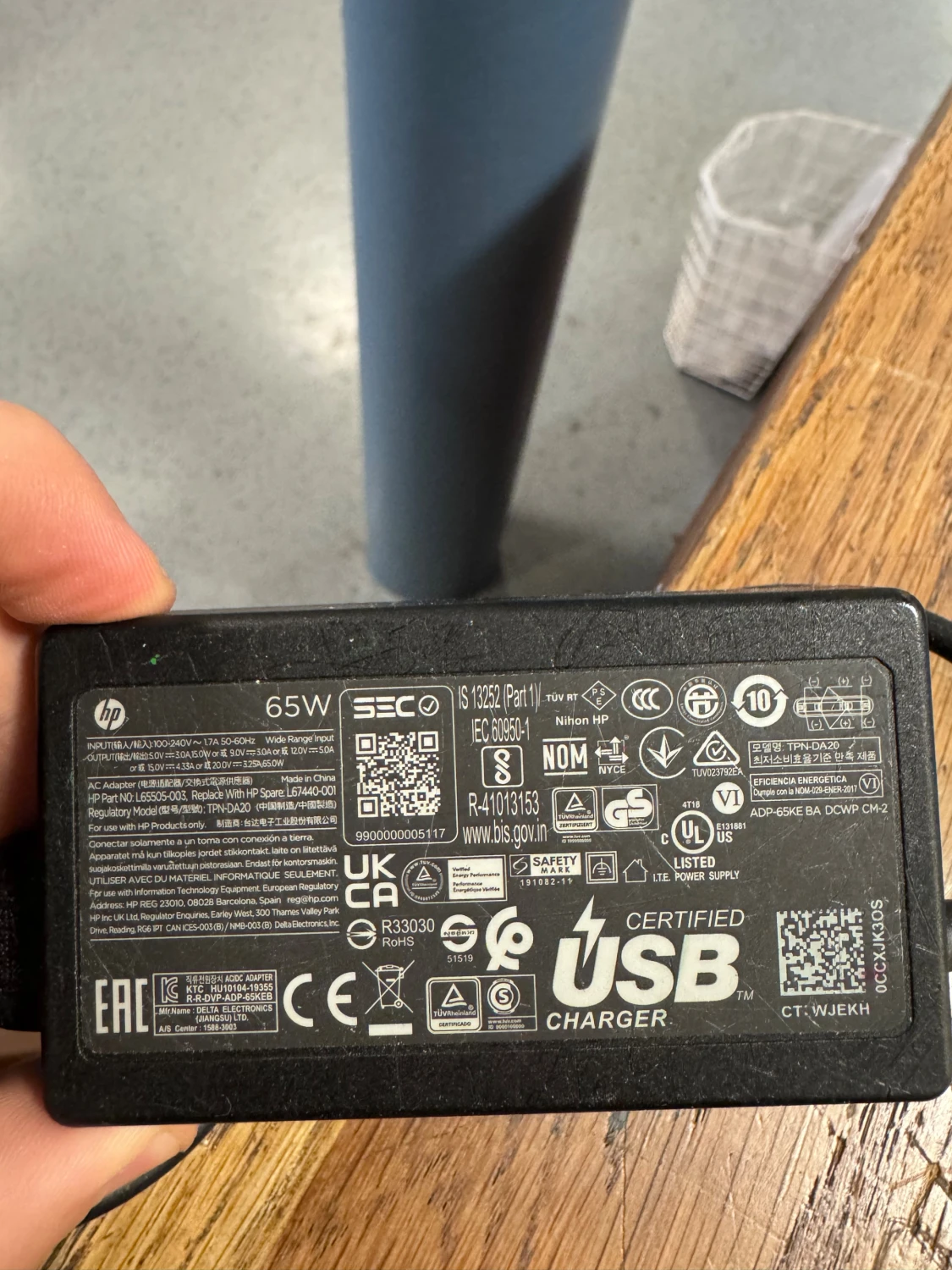 HP 65W USB-C Laddare (TPN-DA20)