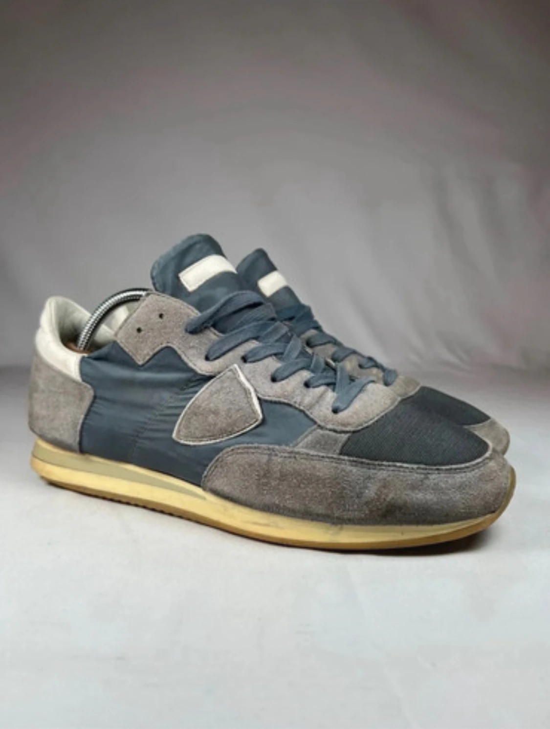 Grå-blå sneakers från Philippe Model - 1