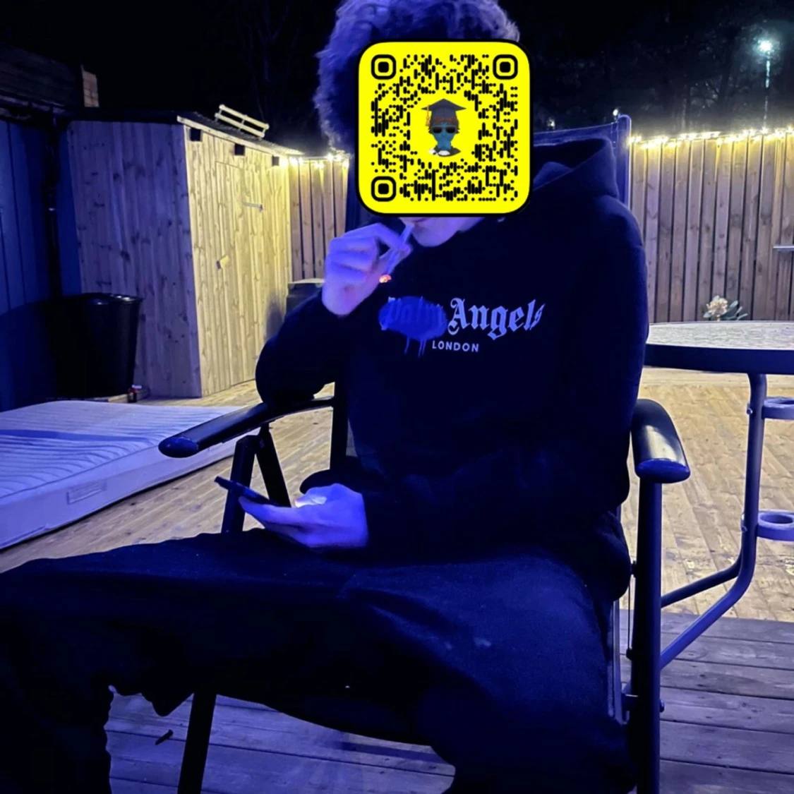 Svart Palm Angels hoodie - 1