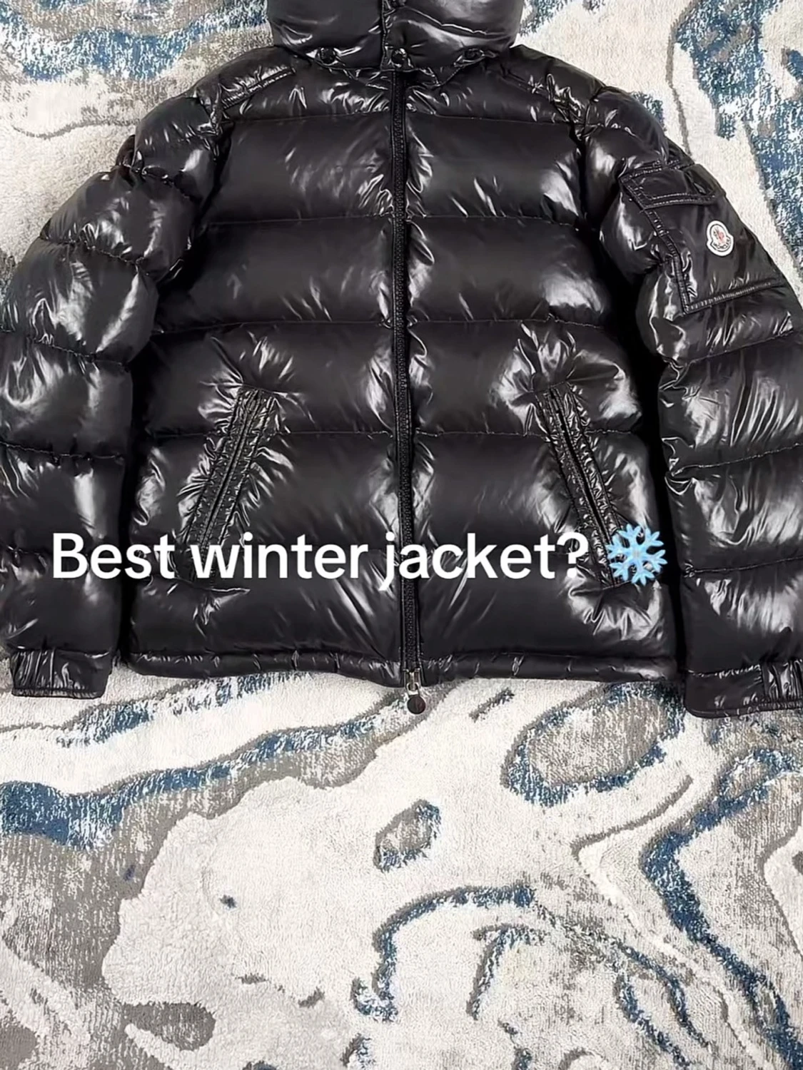 Svart Moncler pufferjacka - 1