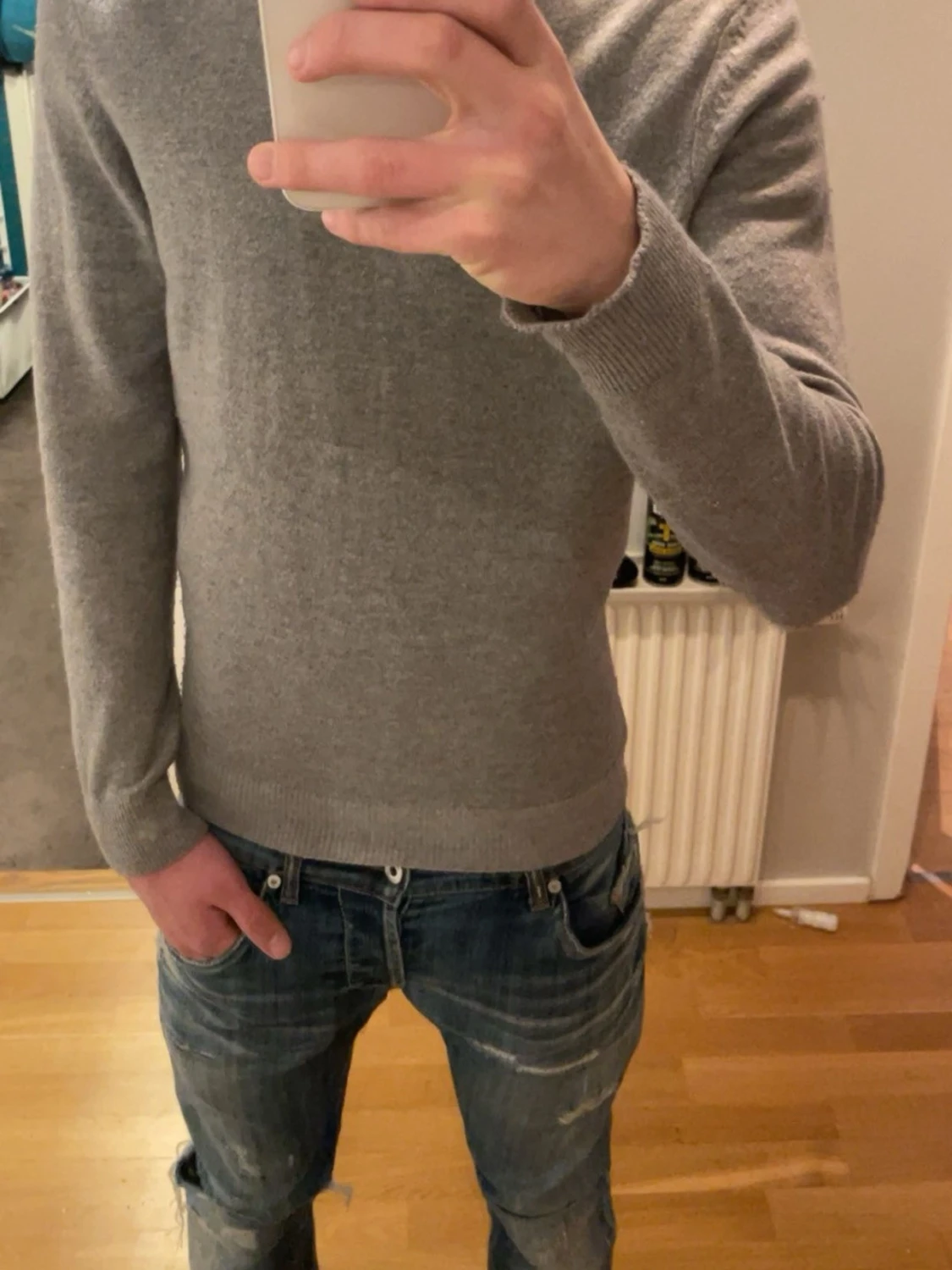 Grå stickad tröja från Zara - 3