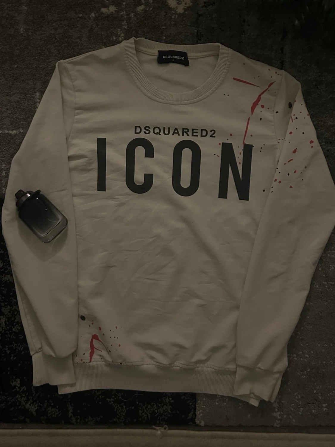 Vit sweatshirt från Dsquared2 ICON