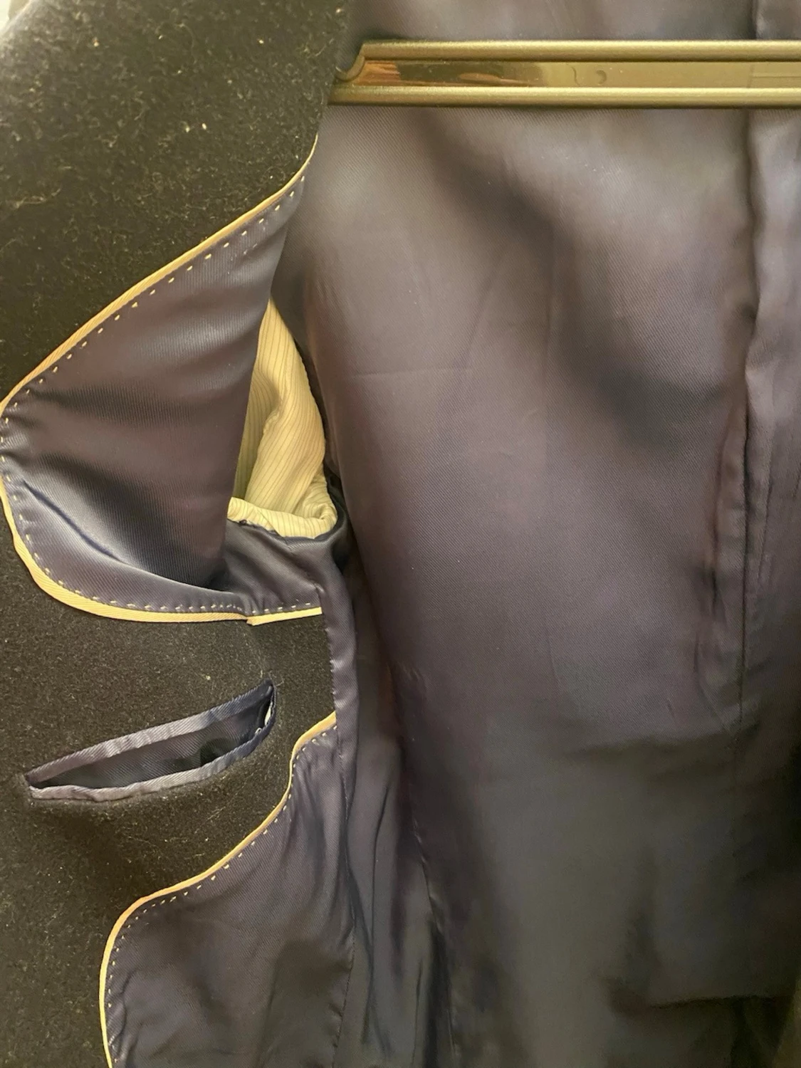 Mörkblå ullkappa från Mango Man - 2