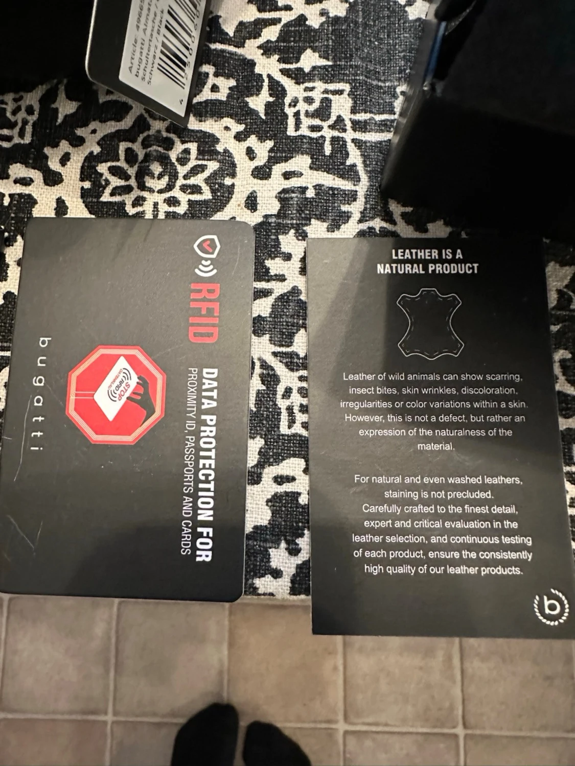 Svart plånbok från Bugatti i skinn - 2