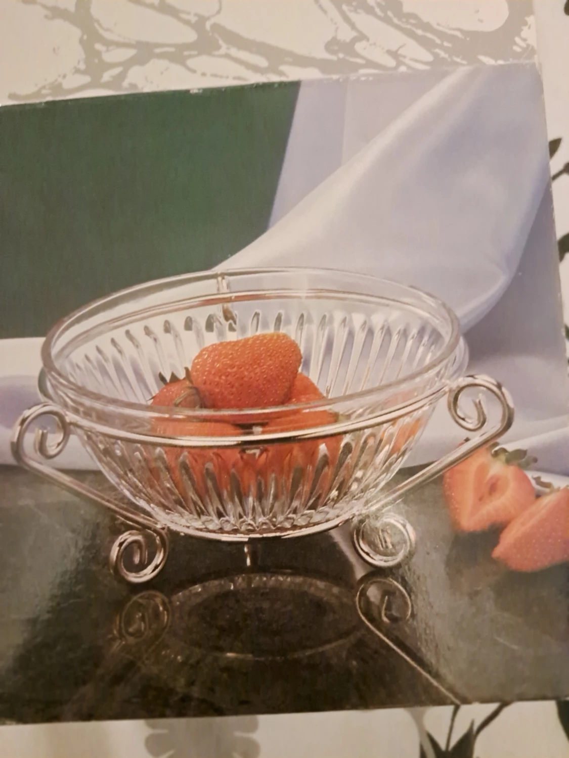 Silverpläterad Glass- & dessertskål