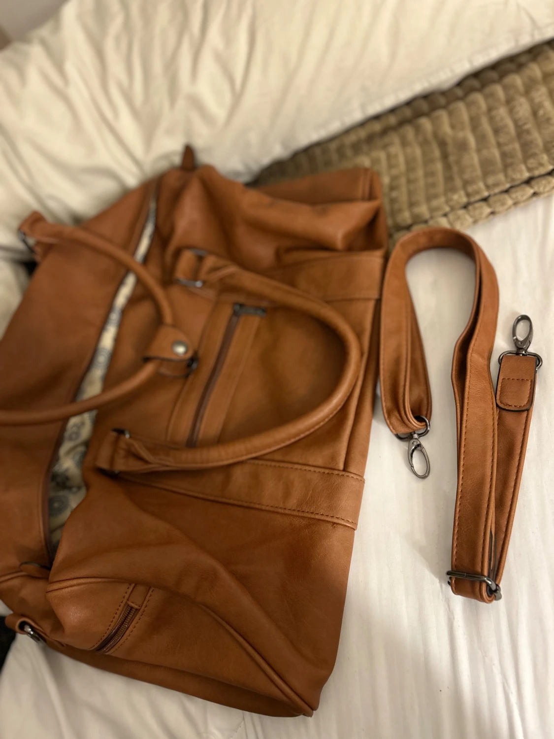 Brun axelväska från Elegance - 6