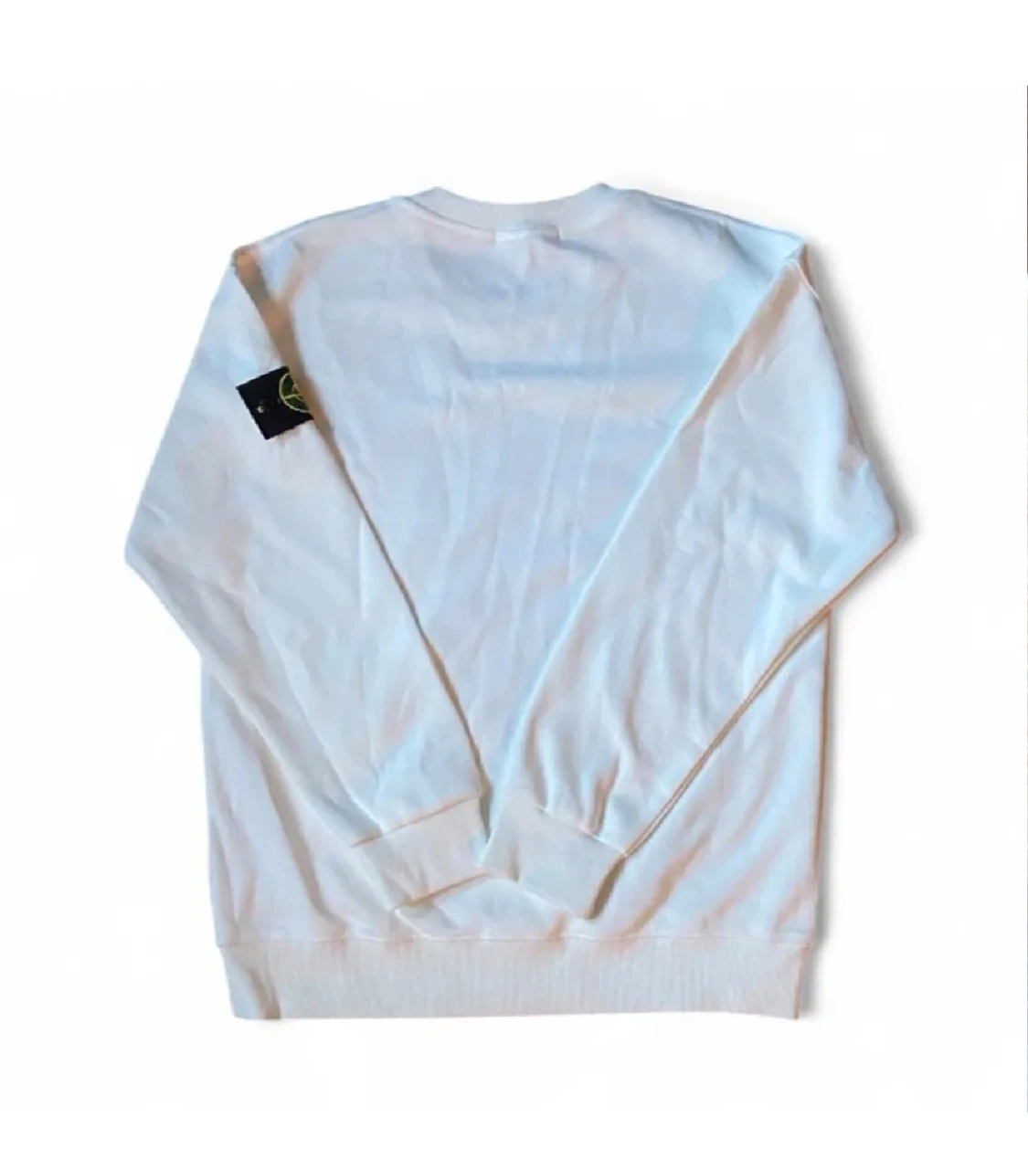 Vit stone Island hoodie utan luva  - 1