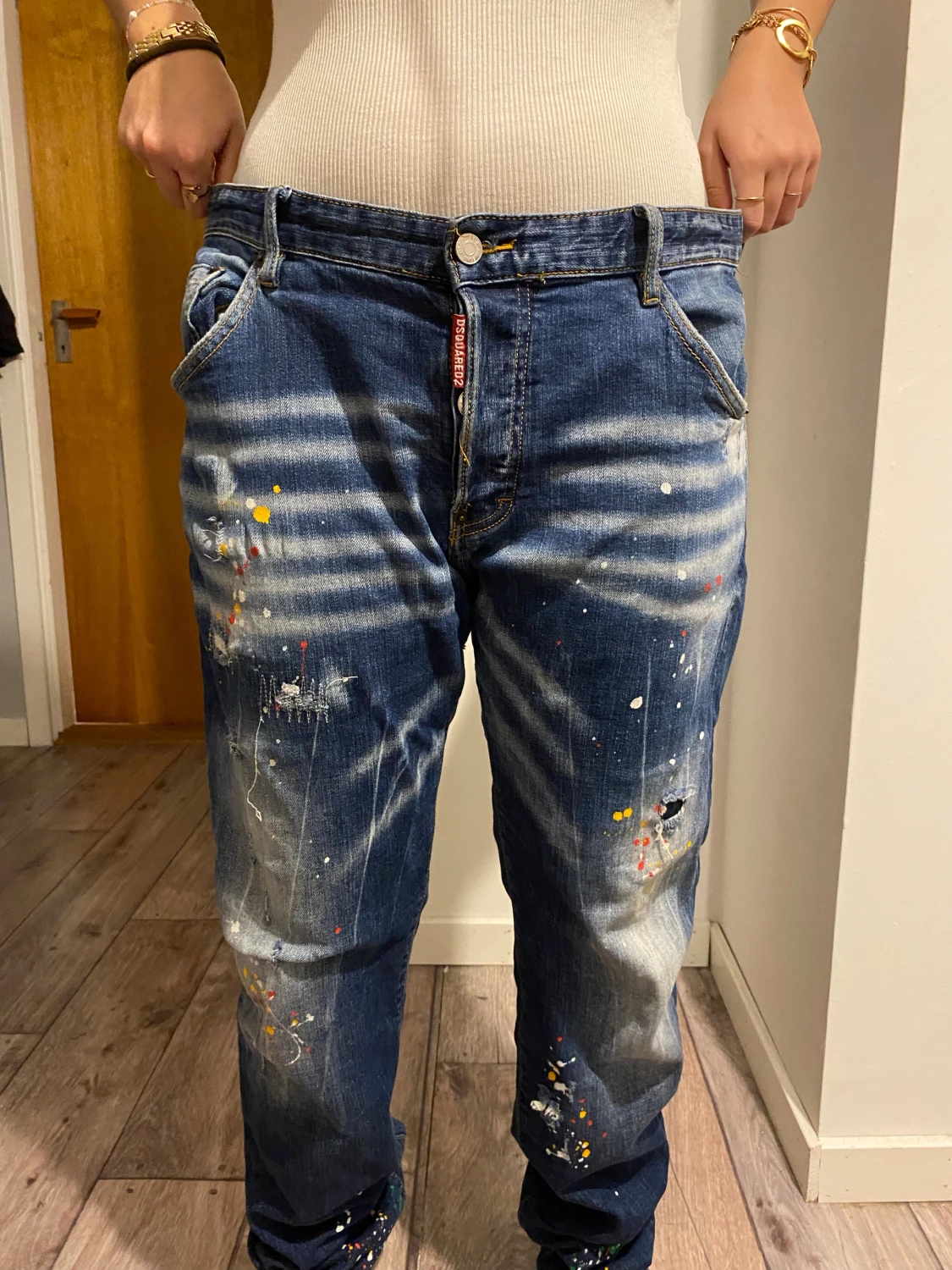 Dsquared2 paint splatter jeans