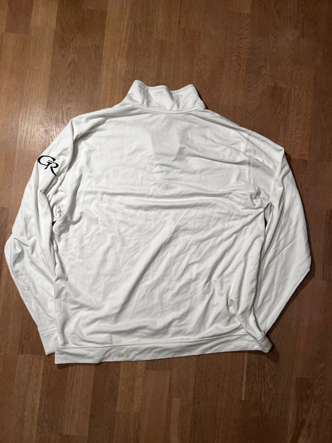 Vit Nike Dri-Fit half zip tröja - 2
