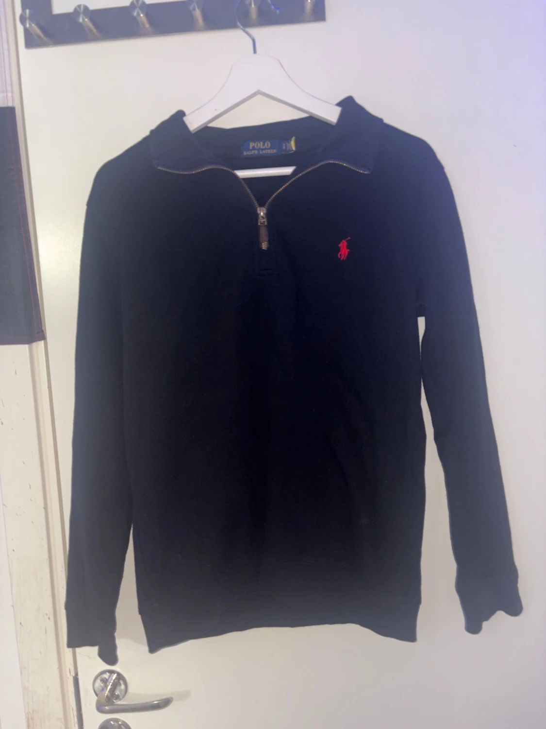 Svart quarter zip tröja Polo Ralph Lauren