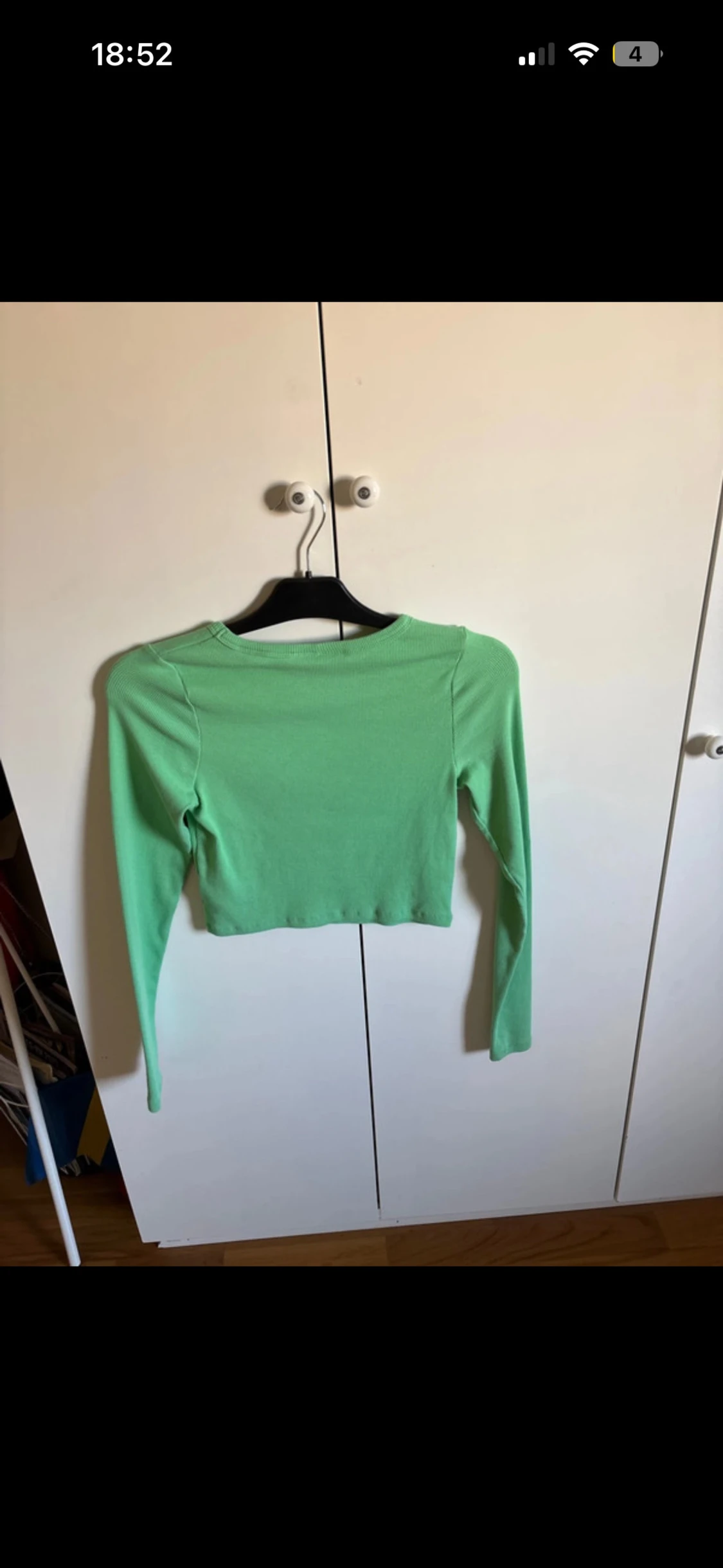 Grön croppad långärmad topp JJXX - 3