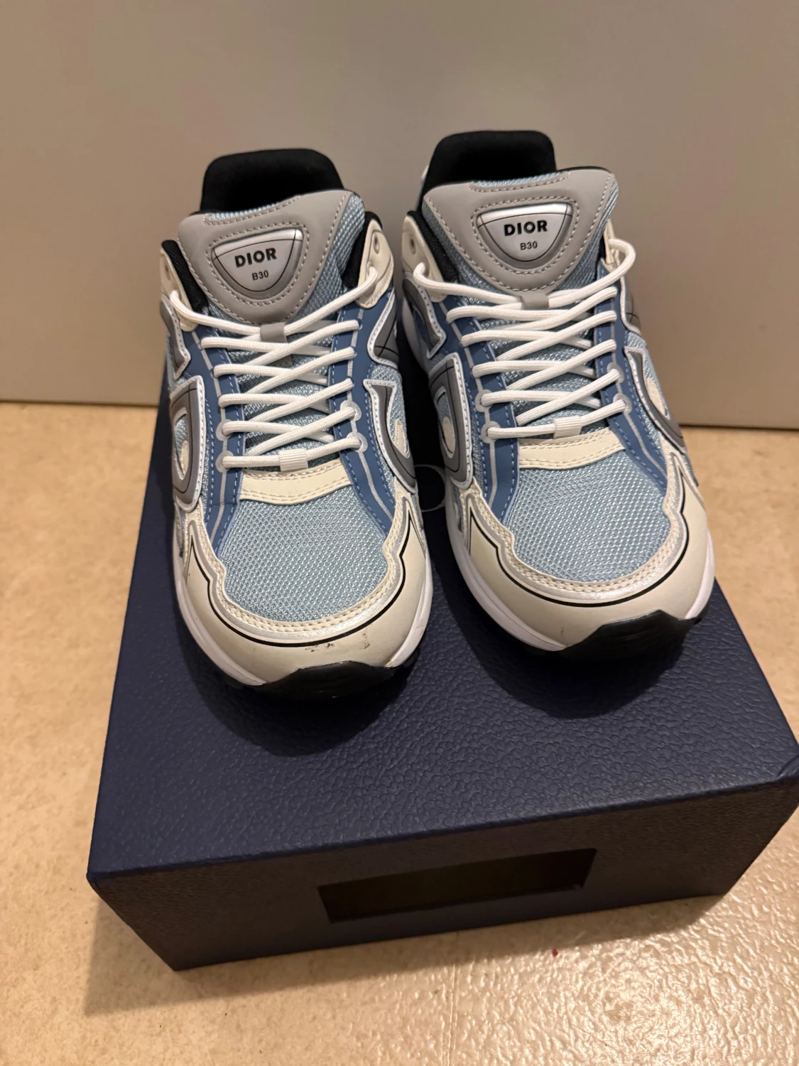 Dior B30 sneakers i blått och vitt - 2