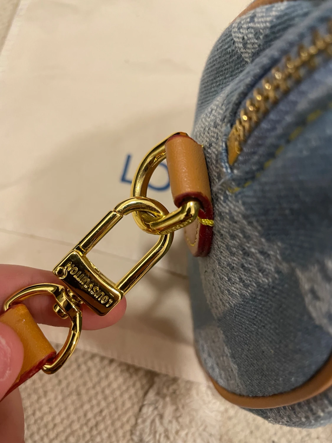 Louis Vuitton denim handväska - 5