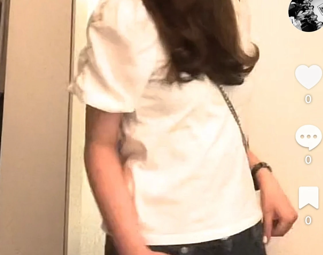 Vit puffärm blus med rund hals - 3